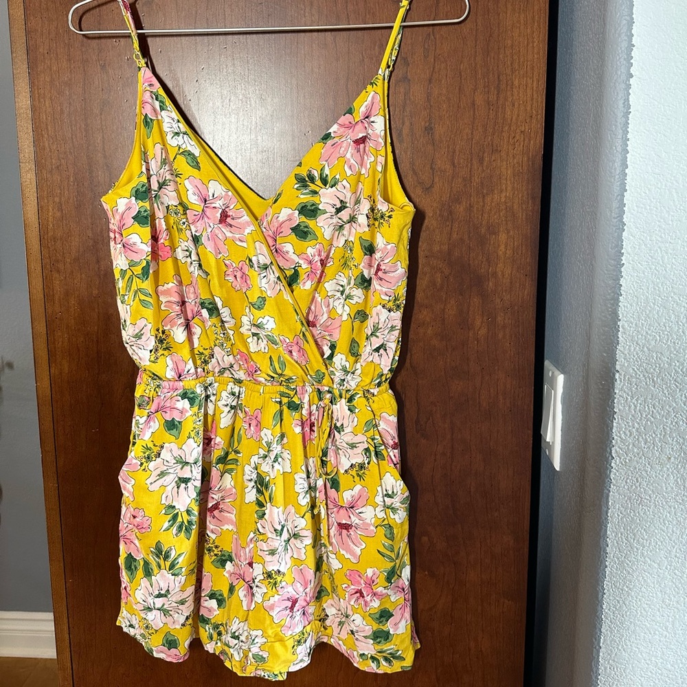 Vibrant Yellow Girls Shorts Romper Size XS